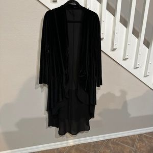 Black velvet coat